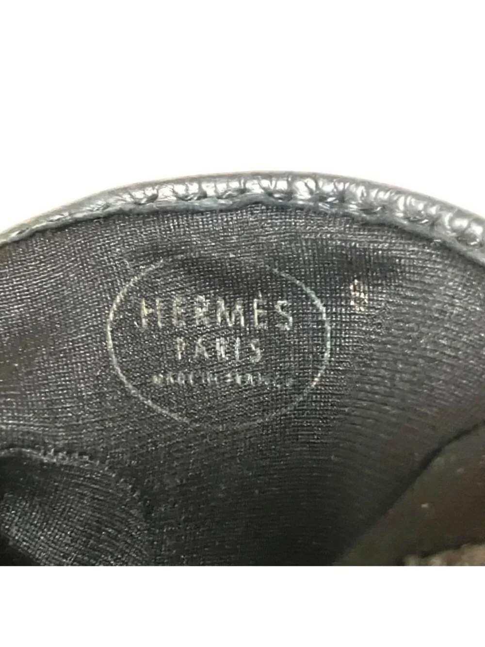 Hermes Sellier Buttons Deerskin Leather Gloves Black
